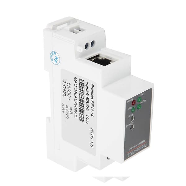 RS485 til WIFI Seriel Server Skinne Montering Ethernet Netværksmodul 9-50VDC 10W PE11-M