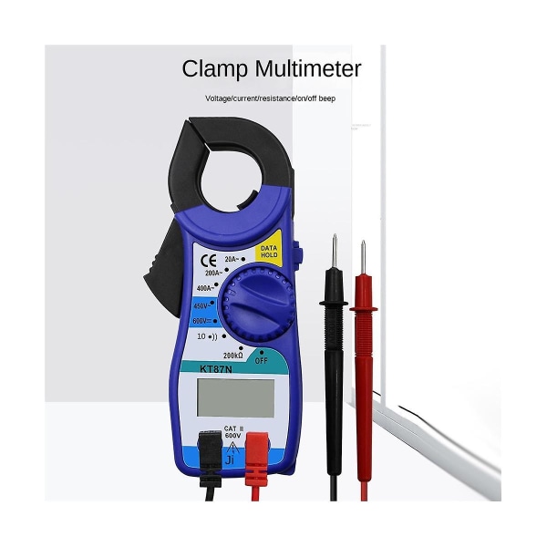 Kt87n Digital Multimeter Amper Clamp Meter Tang Pincers AC/DC Strømspenningsmåler Frekvensmåler P