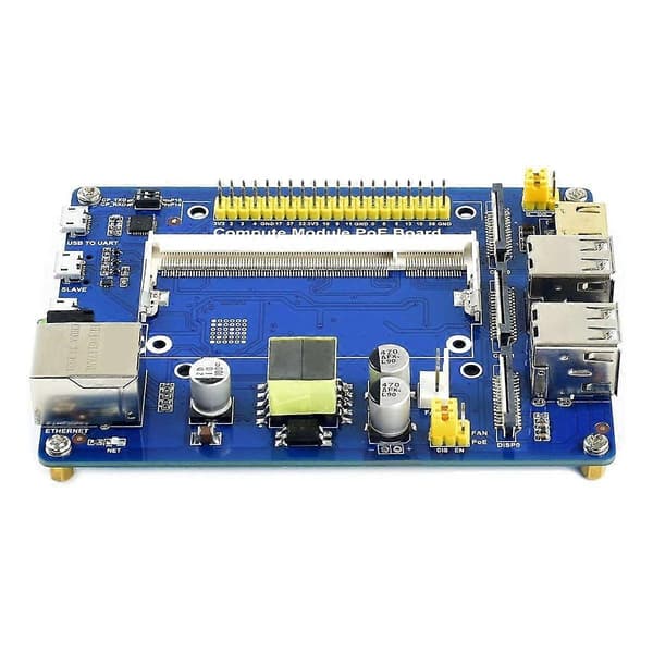 Compute Module IO-kort med PoE-funksjon, Composite Breakout Board for CM3 / CM3L / CM3+ / CM3+L
