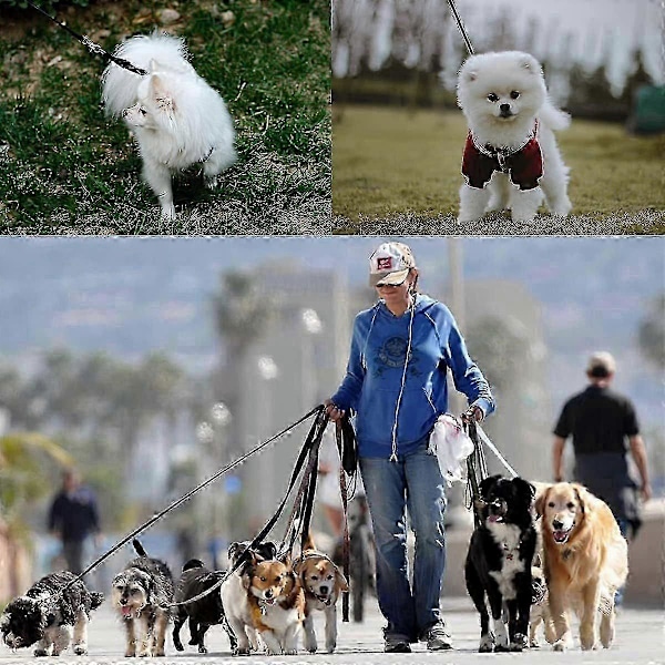 30M Lang Hundebånd Med Polstret Håndtak, Langt Hundebånd 30M Langt Hundetreningsbånd Sporing Lydighetstrening (Svart, 30M)