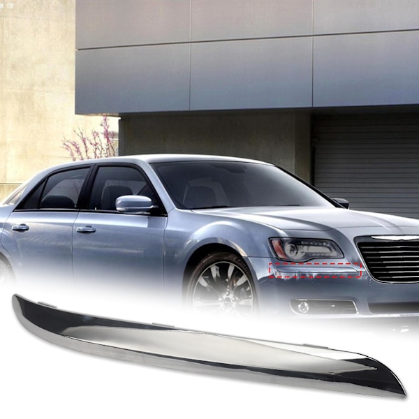 Stötfångarskyddslist Enkel Installation Perfekt Matchande Krompläterad ABS Höger Sida Fram Stötfångare Sidolist 68127940AB för Chrysler 300 2011-2014