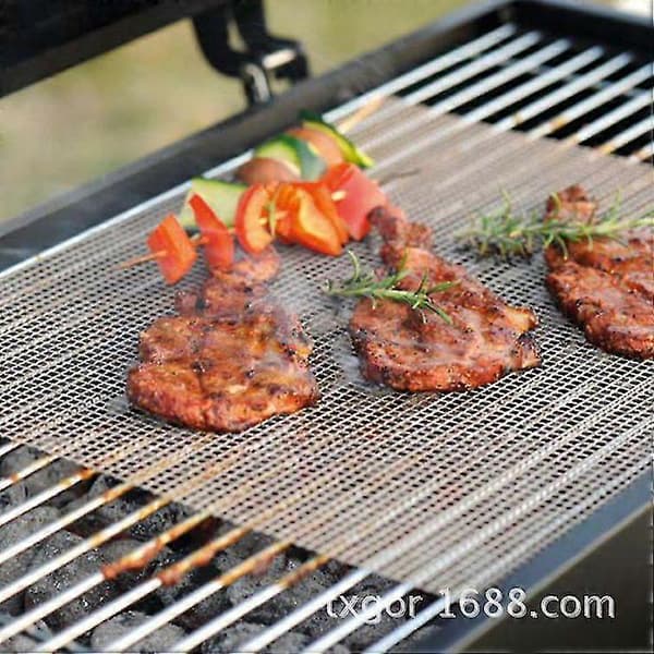 4 stk. Grillnet Måtte Non-Stick BBQ Grill Måtter Genanvendelige Grillmåtter