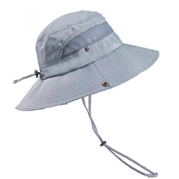 Utendørs Hatt Solbeskyttelse Bredbremmet Solhatt Med UV-beskyttelse Turhatt Grey