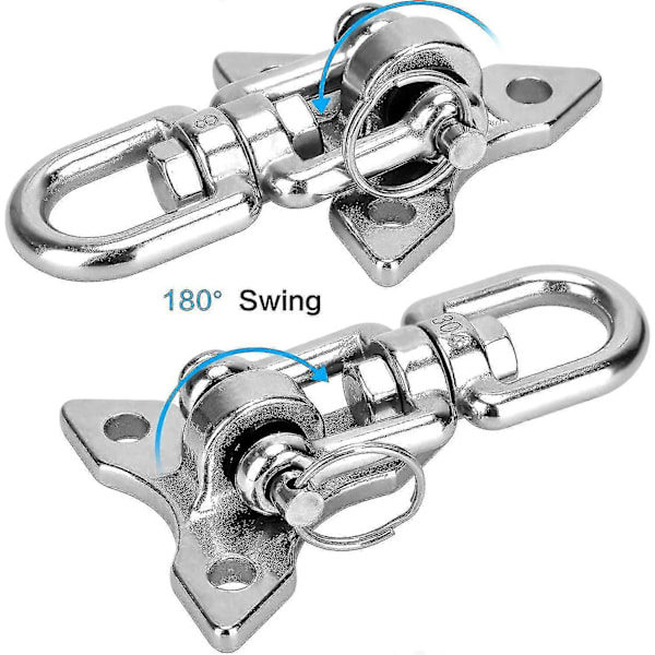 Takkrok Hengekøye Hengekrok 360 Swivel, Rustfritt Stål Utendørs Brakett Opptil 600kg