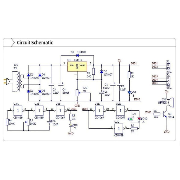 Lm317 Justerbar Spenningsregulator DIY Kit 220v Til 1.25v-12.5v Nedtrappende Strømforsyningsmodul Elektroniske Kit EU Plugg