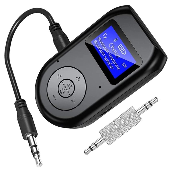 4-i-1 Bluetooth-sendermodtager, lav latens trådløs Bluetooth 5.0 Audio Aux-adapter til bil