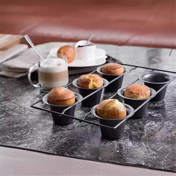 6 Kopper Nonstick Popover Pan Muffin Cupcake Bakeware Pudding Pan for Ovn Baking Frittatas Muffins Quiches Pudding Cakes