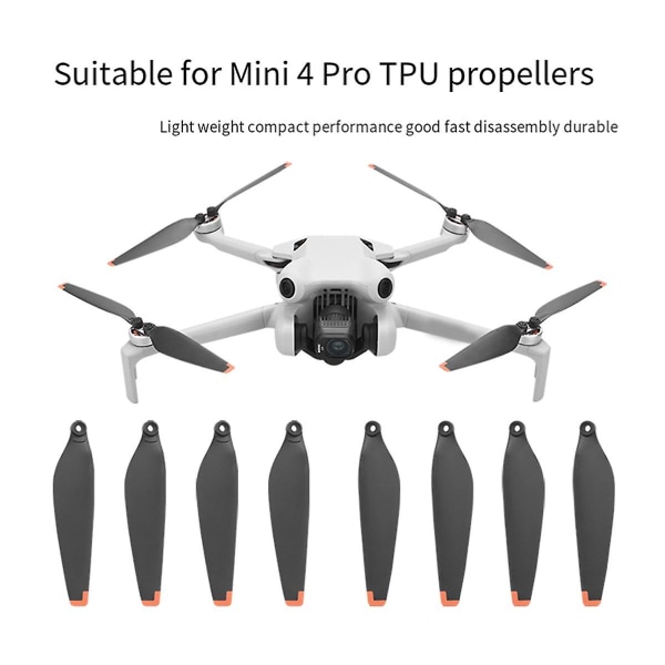 2 Paria Propelleria Mini 4 Pro -dronin lisävarusteille, Potkurit, Terät, Vaihto, Alhainen Melutaso, Lentosiipi F