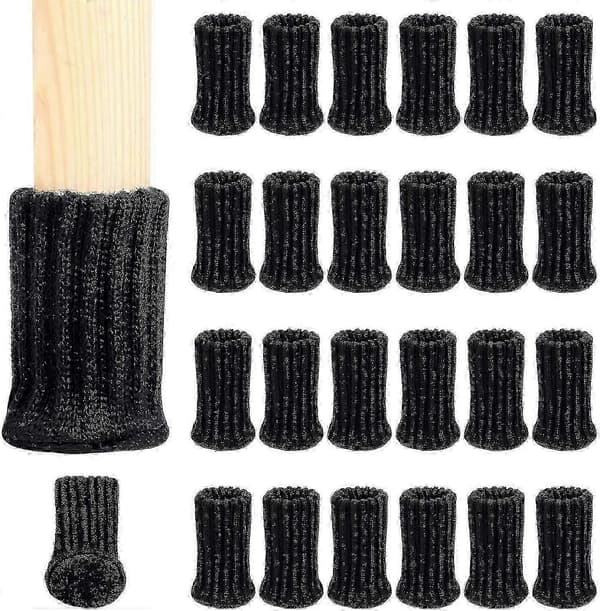 24-pack Stolsbenskydd Stickade Möbelfötterstrumpor Tjockt Botten Möbelskor