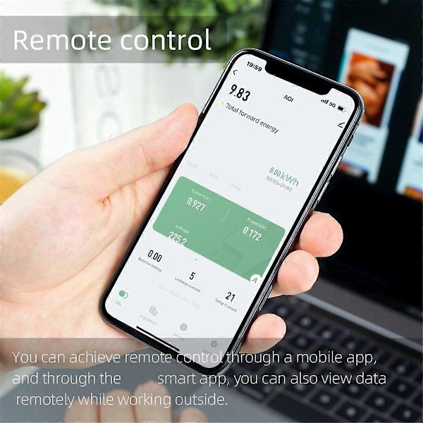 Tuya WiFi Enfas 4P Intelligent Strömbrytare WiFi Automatisk Återställning Spänning Ström Skyddsbrytare