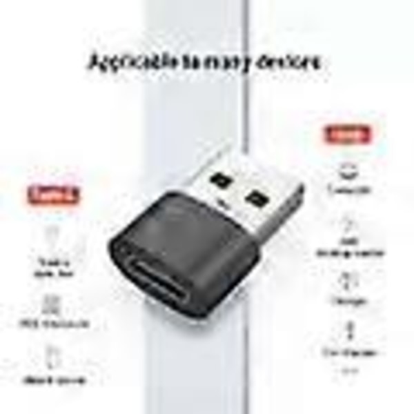 USB-sovitin - USB tyyppi A (uros) - USB-C (naaras) - USB 3.1 Musta M