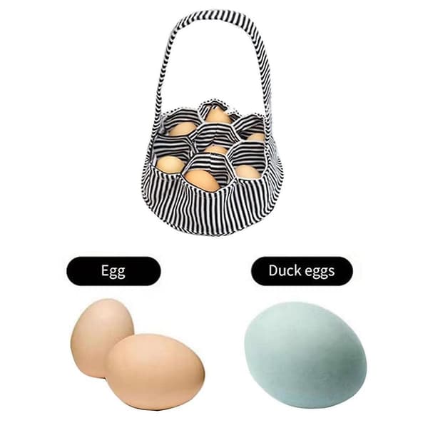 Egg Samling Organizer Eggposer Lerret Egg Samlekurv Bærbar Eggkurv Egnet for