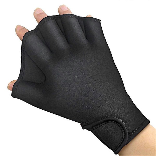 1 Par Svømmehansker Vannmotstand Aqua Fit Padle Trening Fingerløse Hansker