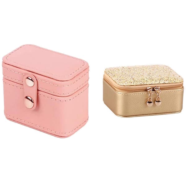 Ringbox Liten Smyckeskrin Flickor Organizer Resefodral Förvaringslåda