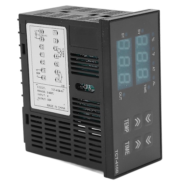 Digital temperaturkontroller temperaturtid 2 i 1 digitalt display termostat for varmepressemaskin 100–240 V