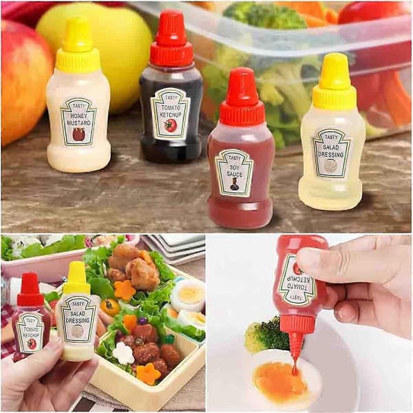 Mini Ketsuppipullot Bento-rasian tarvikkeisiin, Mini Maustepullot