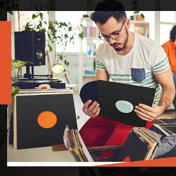 Antistatiske pladecovers, indre pladecovers, vinyl indre covers, 10 sorte