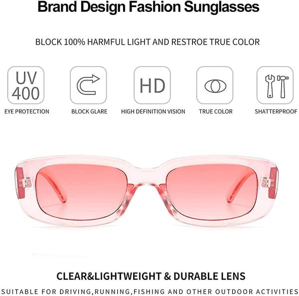 Ubiuo Rektangulära Solglasögon För Kvinnor Retro Mode Solglasögon Uv 400 Skydd Fyrkantig Båge Glasögon