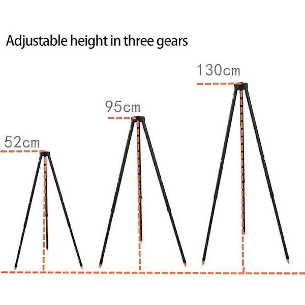 Camping Tripod Campingutstyr og Utstyr Utendørs Matlaging Tripod for Bål Piknik Hengende Gryte Grillstativ Camping