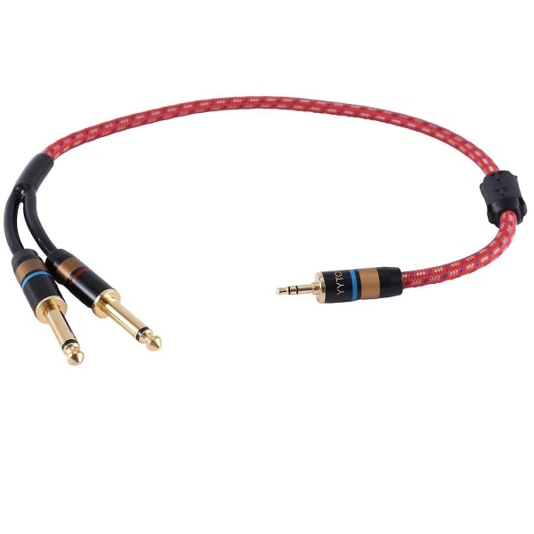 Hifi-kabel 3,5 mm Convert Dual 6,5 mm Audio Aux-kabel 3,5 till 6,5 mobil dator ljudkort mixer Ca