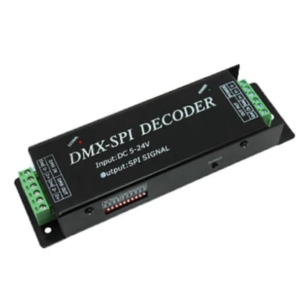 DMX200 SPI Signal LED Controller DMX til Decoder til 2801 6803 2812 2811 Strip Light Tape DC5V 12V 24V