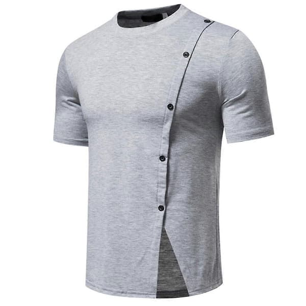 Personlig T-shirt med sideknap til mænd