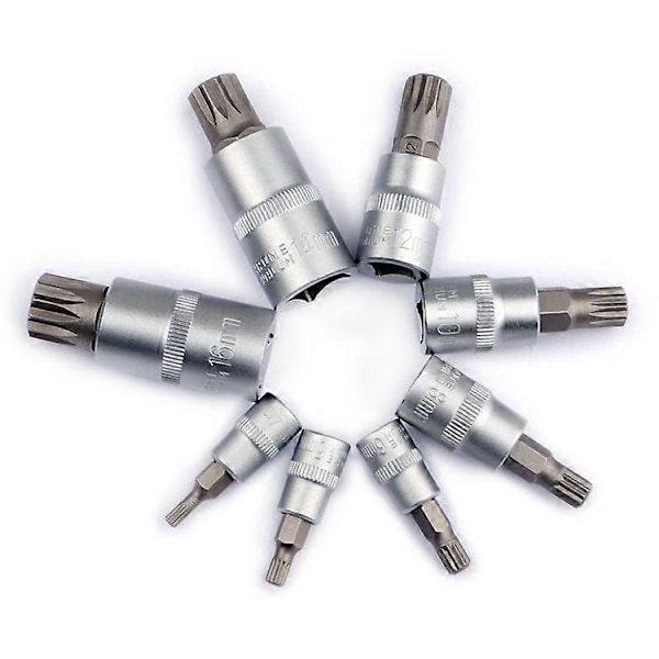 Pipenøkkelsett 4-16 mm Multitann XZN pipenøkkelsett 8 deler M4 - M16, spesialpipe