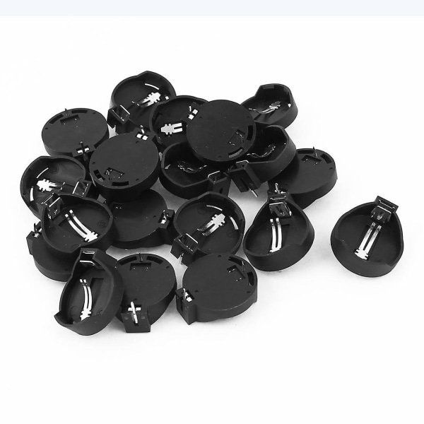 3v Cr2032 Cr2025 Button Cell Battery Holder Adapter Black 20 Pieces