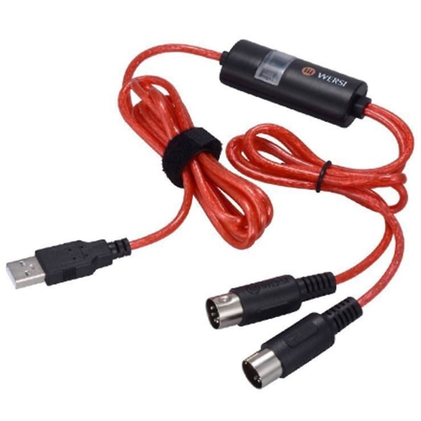 5-polig MIDI till USB In-Out Kabeladapterkonverterare för Windows iOS Laptop till Musik Piano Keyboard