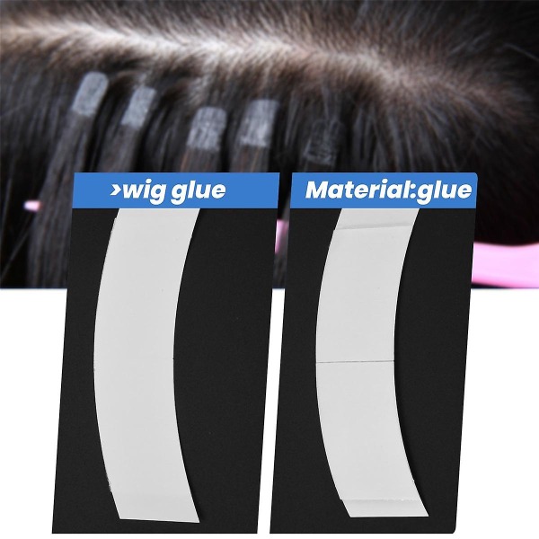 72 stk/lot fast hårsystem selvklebende tape super sterk selvklebende tape utvidet blonder parykk vanntett svette parykk film