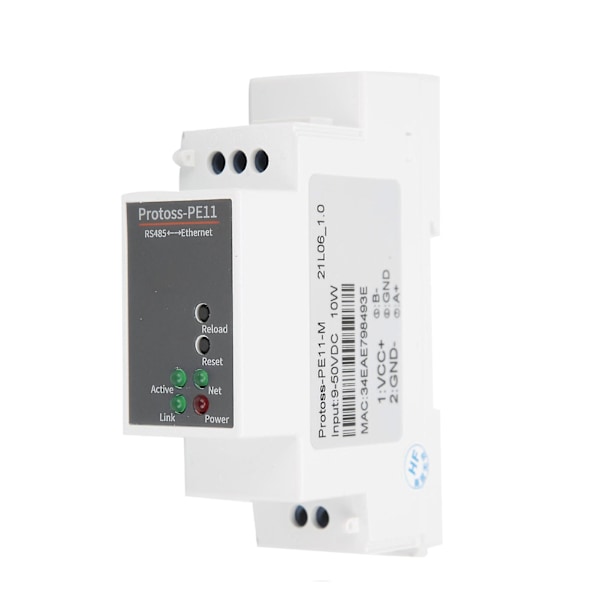 RS485 til WIFI Seriell Server Skinne Montering Ethernet Nettverksmodul 9-50VDC 10W PE11-M