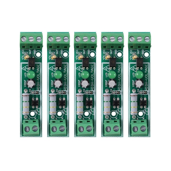 5 STK AC 220V Optokobler Isolasjonsmodul Spenningsdetektor Kort TTL 3-5V SCM Testing for Mikrokontroller