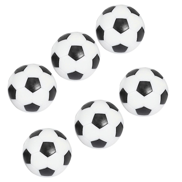 6 st Små Fotbollsstil Bordsboll Fotbollsspel Hård Plast Bordsboll Motsvarighet Spel Leksak för Barn