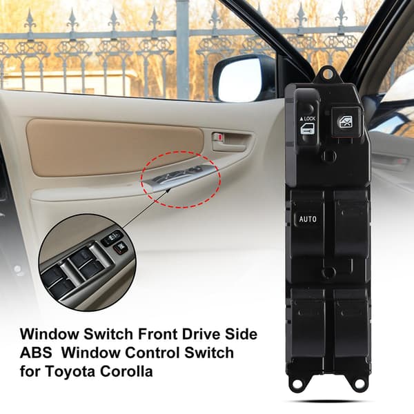 Vindusbryter Foran Førerside ABS 84820-12480 Vindusstyringsbryter for Toyota Corolla