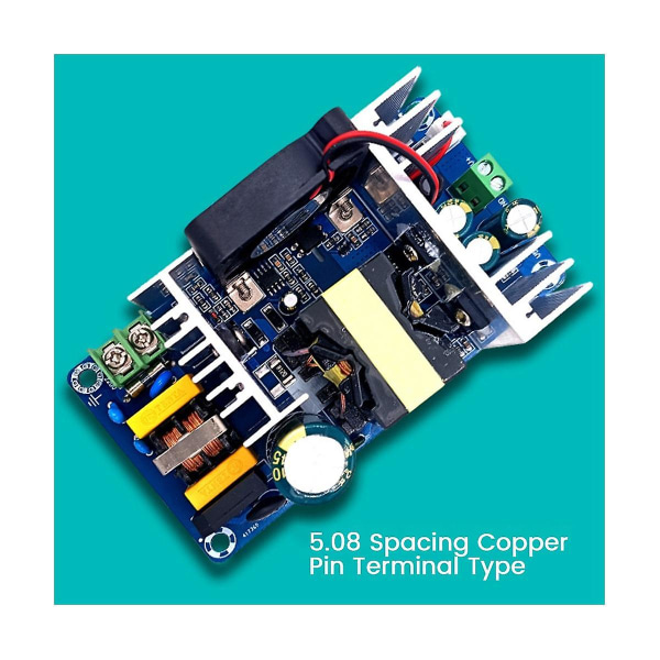 24V 8A Isolationsafbryder Strømmodul AC-DC Trinnedsætningsmodul 220V til 24V Strømtavle med Blæser (5.08 T