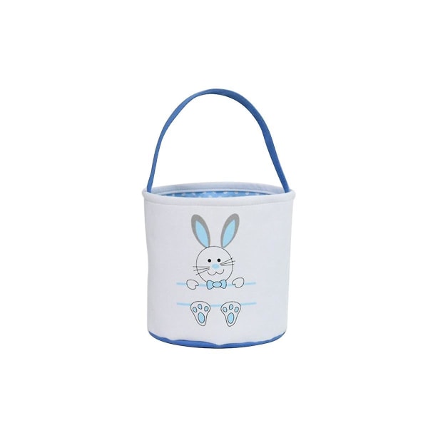 Easter Bunny Basket Buckets, Cute Personalized Canvas Cotton Tote Bags Basket For Easter Party Gift