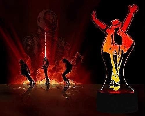 2025 Ny Michael Jackson Action Figur 3D Lamper Optiske Illusioner 7 Farver Skift Touch Switch Natlampe