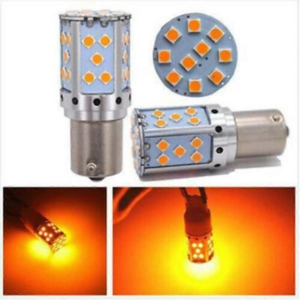 2 kpl Virheetön Ei Hyper Flash Amber Bau15s 7507 PY21W LED Vilkkupolttimo