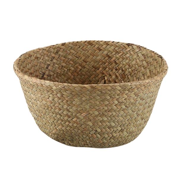 Sjögräsflätad Korg Rattan Vikbar Hängande Blomkruka Planterad Vävd Smutstvättkorg St