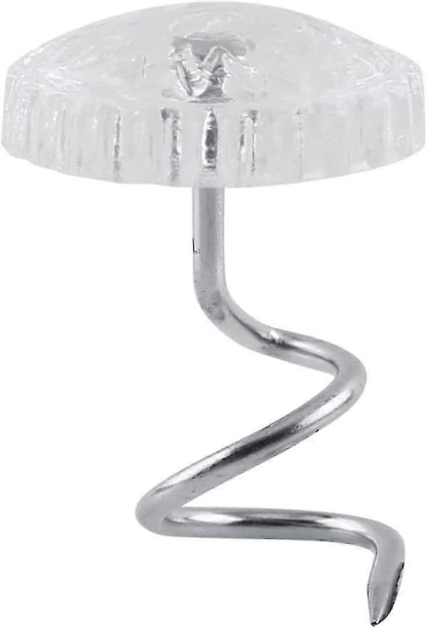 Soffa Fastspännare Vridstift Plåtklämma Transparent Huvud Glidskydd Fastspännare (transparent) (2-pack)