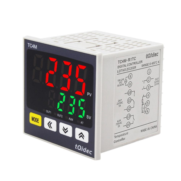 0~400 Justerbar Intelligent Præcis Temperatur Controller Digital Display Relæ Solid State Ssr Output Overtemperatur Alarm Ovn Industrielt udstyr