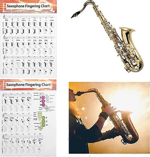 Saksofon Fingeringskart, Saksofon Nybegynnerguide Belegget Papir for Nybegynnere