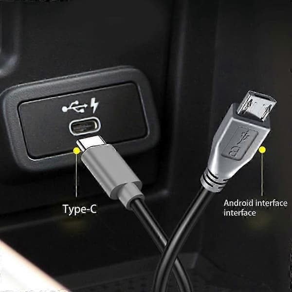 30/100 cm Universell Typ-C till Micro USB-kabel Längd Används för Alla Typ-C Portar