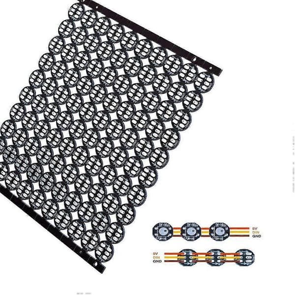 100 Stykker WS2812B WS2812 LED Chip & Køleplade 5V 5050 RGB WS2811 IC Indbyggede Pixel Moduler (Sort)