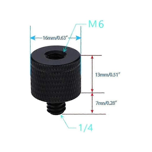 2x DSLR Kameraskruvar 1/4 Till M4 M5 M6 M8 M10 M12 Konverteringsskruv För Projektor
