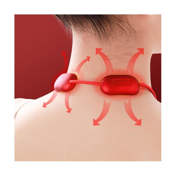 Smart Hanging Neck Massager Uppvärmning Tens Ems Halsband Microcurrent Shoulder Spine Knådning Low Freq