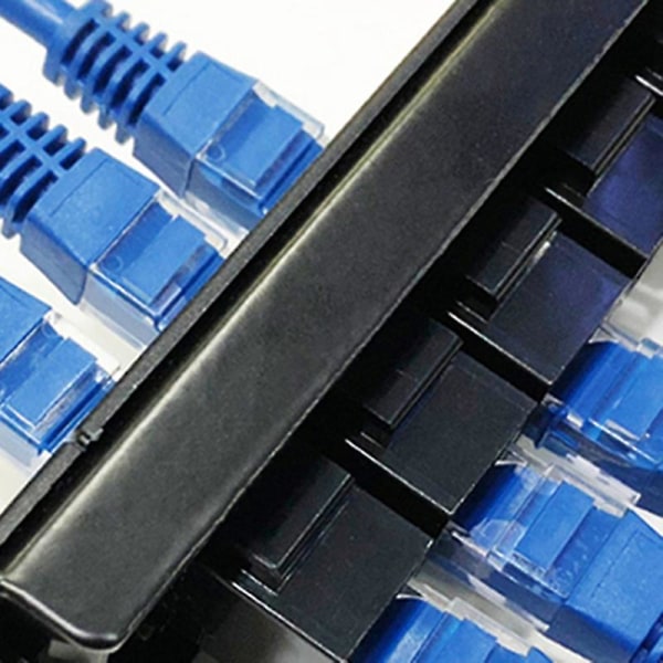 8 Ports Straight-through Cat6 Patch Panel RJ45 Netværkskabeladapter Jack Ethernet Distributionsramme