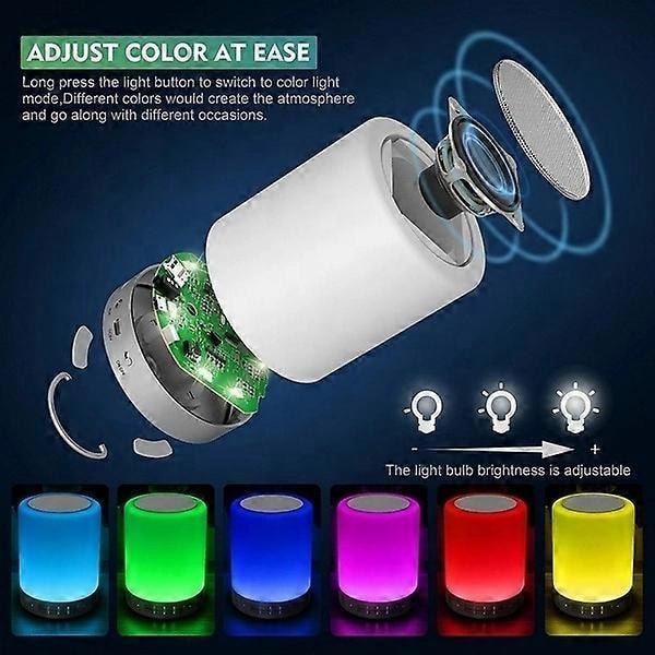 Led Kosketuslamppu Kannettava Pöytäkaiutin PC Audio Pöytälamppu Kaiutin Kuuvalo Kaiuttimella Joululomille