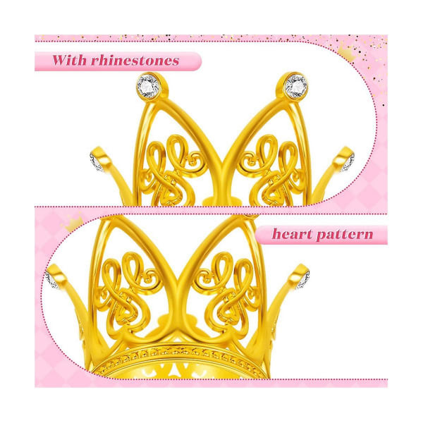 20 stk Crown Cake Topper Mini Baby Crown Gold Crown Cupcake Toppers For Bursdagsfest Baby Shower C