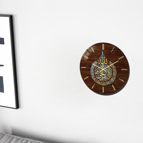 Muslim Eid Olohuoneen kello seinällä Akryyli Vintage Pyöreät kellot Sisustus Koti Makuuhuoneen Taide Helppo uudelleen